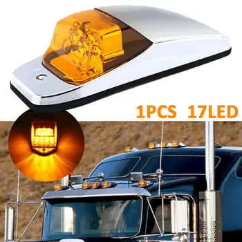 

High Quality 17LED Car Roof Warning Lights 12V Truck Trailer Yellow Clearance Lamp Side Marker Lights Tools
