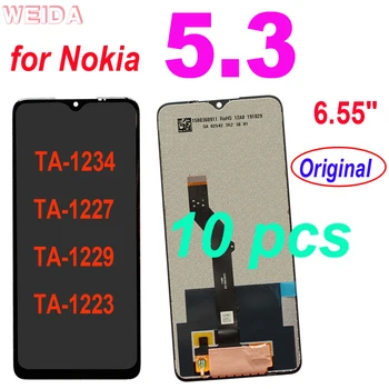 

10 pcs Original 6.55" Display for Nokia 5.3 LCD TA-1234 TA-1227 TA-1229 TA-1223 Touch Screen Assembly for Nokia 5.3 Display