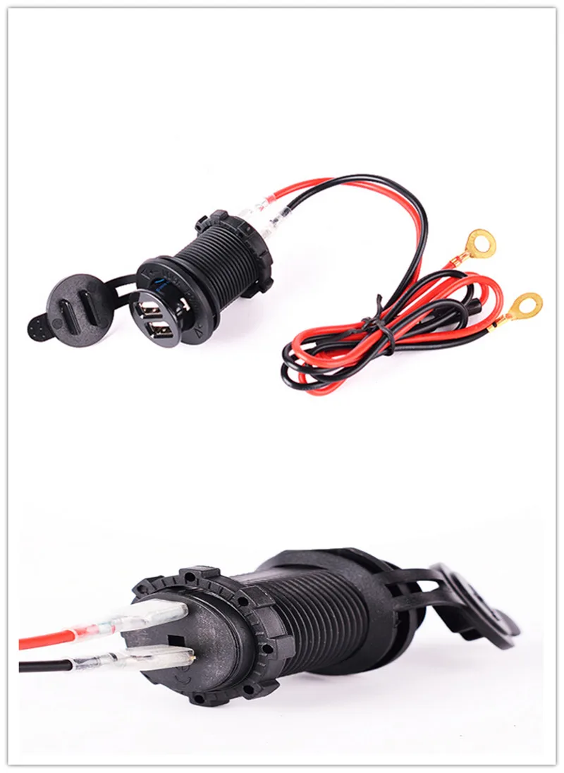 12V водонепроницаемый 2.1A двойной USB порт Автомобильный мотоцикл Лодка Караван