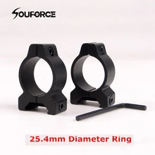 Высокое качество 2 шт. кольцо для прицела диаметр 25,4 мм FIit 20 мм рельсы для фонарика/лазера/прицел принадлежности для охоты