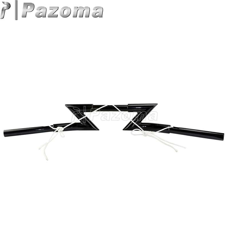Черный мотоцикл " Clubman Drag Bar Crazy Z Bar руль для Harley Softail Dyna Sportster XL Touring Bobber Chopper Triumph - Цвет: Matte Black