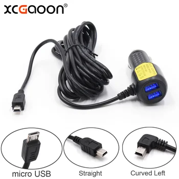 

XCGaoon 3.5meter 5V 3.4A mini USB Car Charger with 2 USB Port for Car DVR Camera GPS Video Recorder Mobile, input DC 8V - 36V