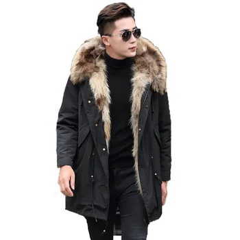 

Real Fur Coat Men's Winter Jacket Real Raccoon Fur Parka Men Clothes 2020 Male Warm Parkas Plus Size Veste P-P8238C MY1854