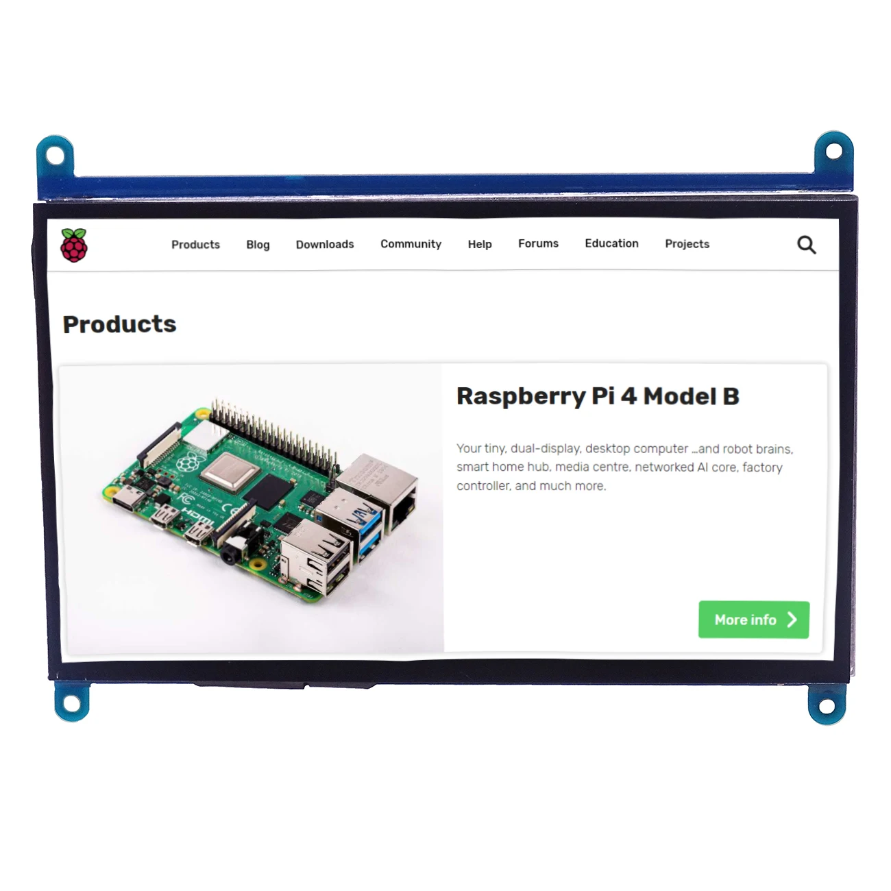 7 inch Raspberry Pi 3 Model B+ LCD Display Touch Screen LCD 1024*600 HDMI TFT Monitor+ Holder Case for Raspberry Pi 3
