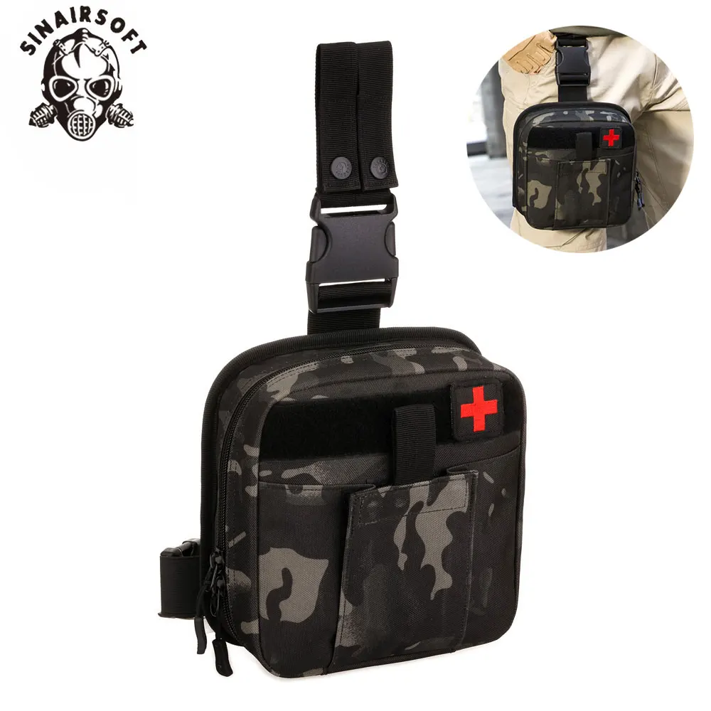 Bolsa à Prova Sistema de Primeiros ao ar Livre Militar Perna Bolsa Oeste Dwaterproof Água Tático Molle Socorros Conjunto Médica Caça Caminhadas Trekking