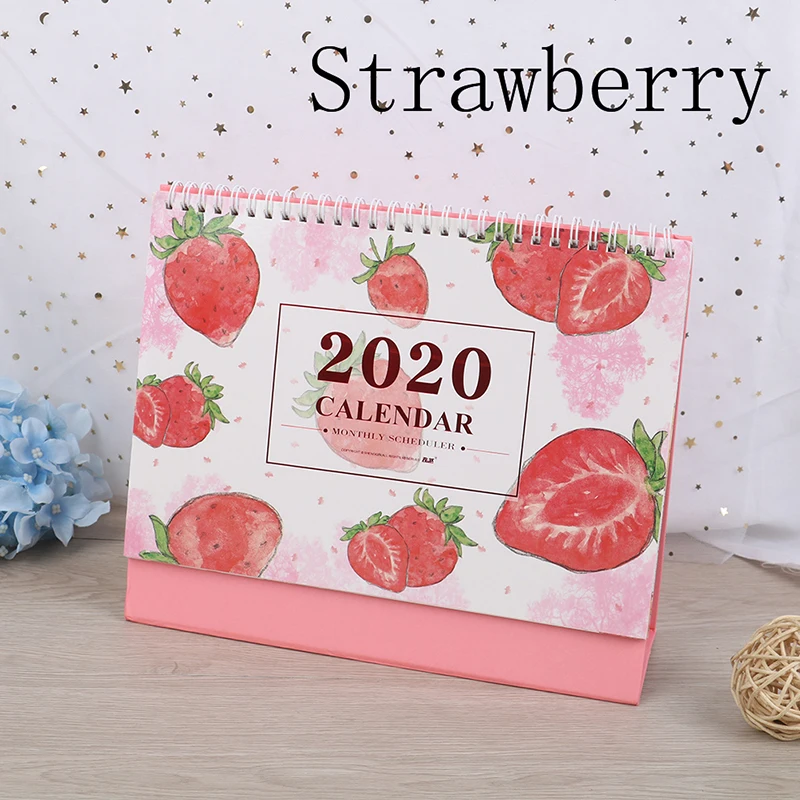 Strawberry Watermelon Lemon Fresh Fruit Series Calendar DIY Desk Calendar Daily Schedule Planner.07~.12 - Цвет: Strawberry