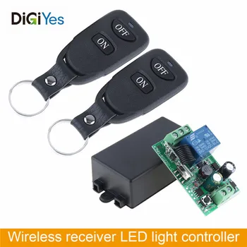 

Wireless Remote Control AC 85~250V 1 Channel Receiver Module with Two Remote For Lamp Switch and Electromechanical Equipment