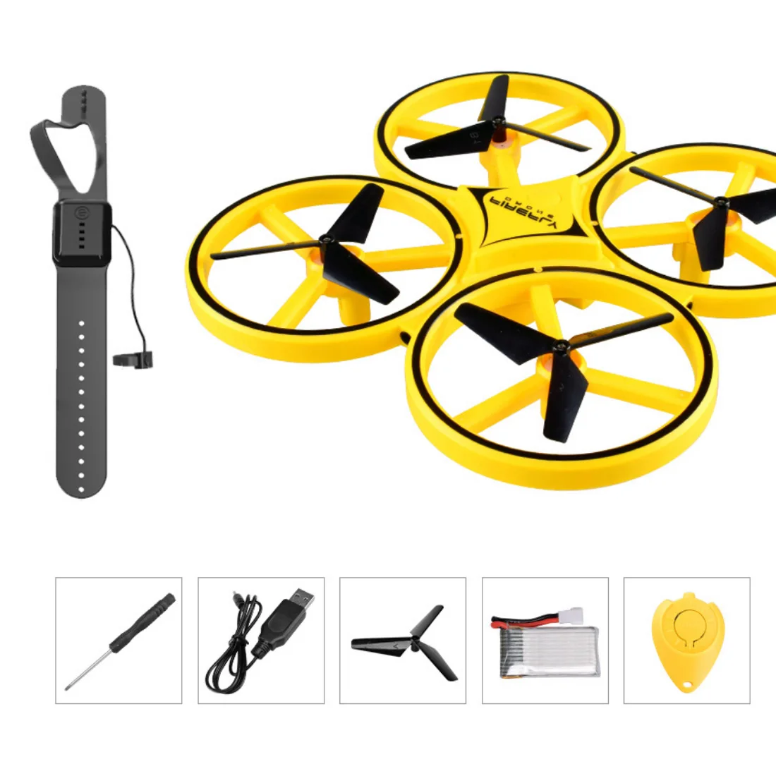Mini Helicopter Induction Drone Smart Watch Hand Gesture Sensor Remote RC Aircraft UFO Flying Quadcopter Interactive Kids Toys