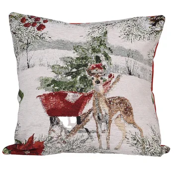 

Christmas decorations imitation knitted pillowcase European and American atmosphere layout pillowcase square pillowcase