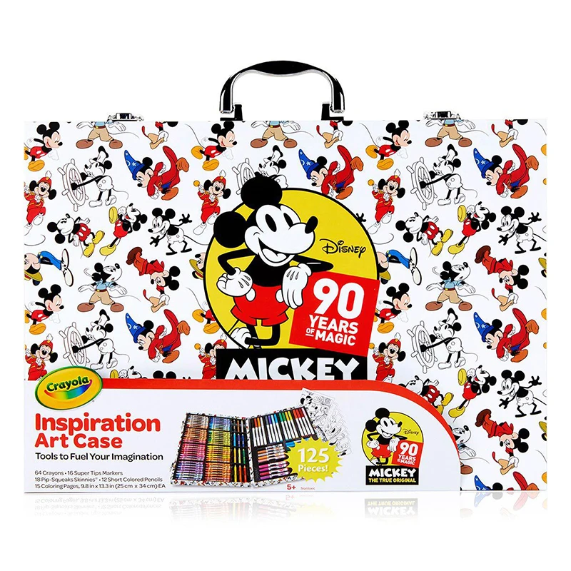 Crayola Mickey Inspiration Art Case Drawing And Coloring Set with Colored Pencils Washable Markers Supplies for Kids | Юный художник