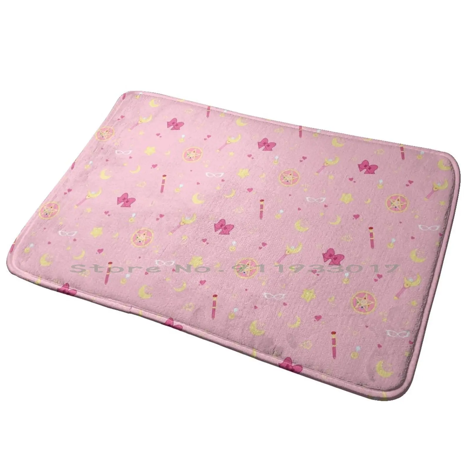 Usagi Tsukino Girly Bunny Pink Star Moon Stick Shoujo Anime Crystal Porta D'Ingresso Tappetino Da Bagno Tappeto Dalton Fratelli Lucky Luca