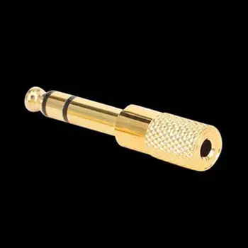 

6.35mm to 3.5mm female audio adapter metal Headphone Adapter DJ Studio Gold plated Audio adapter 1 piece