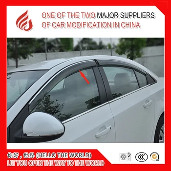 

4 Piece Injection molding trim vent shade rain sun wind deflector window visor for Cruze 2011-2019