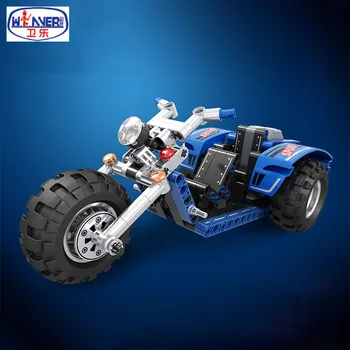 

178 Pcs Technic Blocks Simulation Three Wheeled Motorcycle Pull Back Car Building Blocks Models Bricks Toys