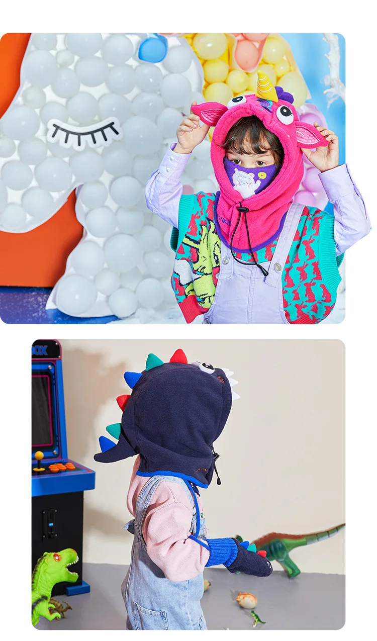 Unicorn Kids Fleece Windproof Full Face Mask Cover
