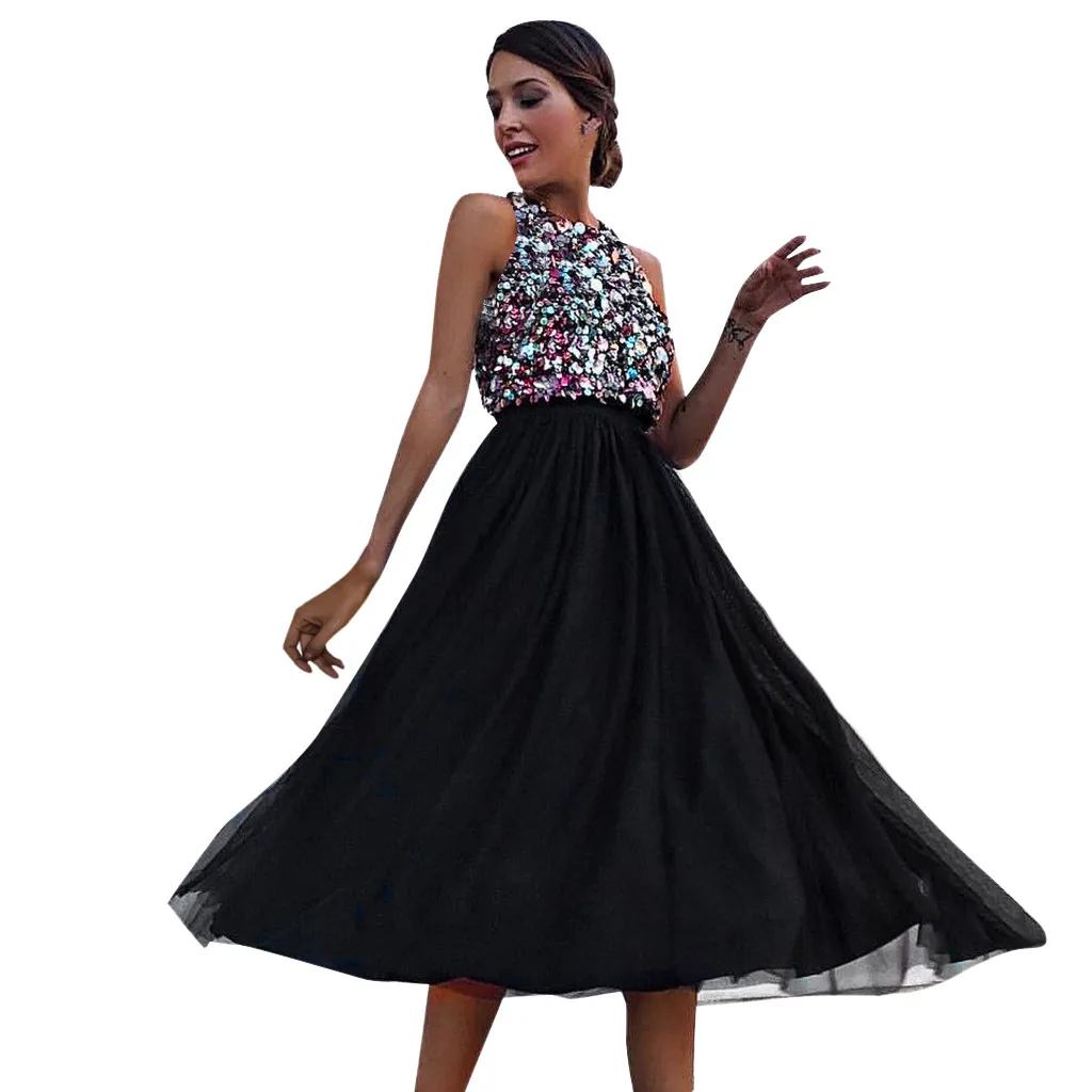 

JAYCOSIN New Arrival Fall 2019 Sexy Patchwork Dress Women Fashion Sequin O-Neck Solid Long Sleeve Autumn Winter Dresses Vestidos