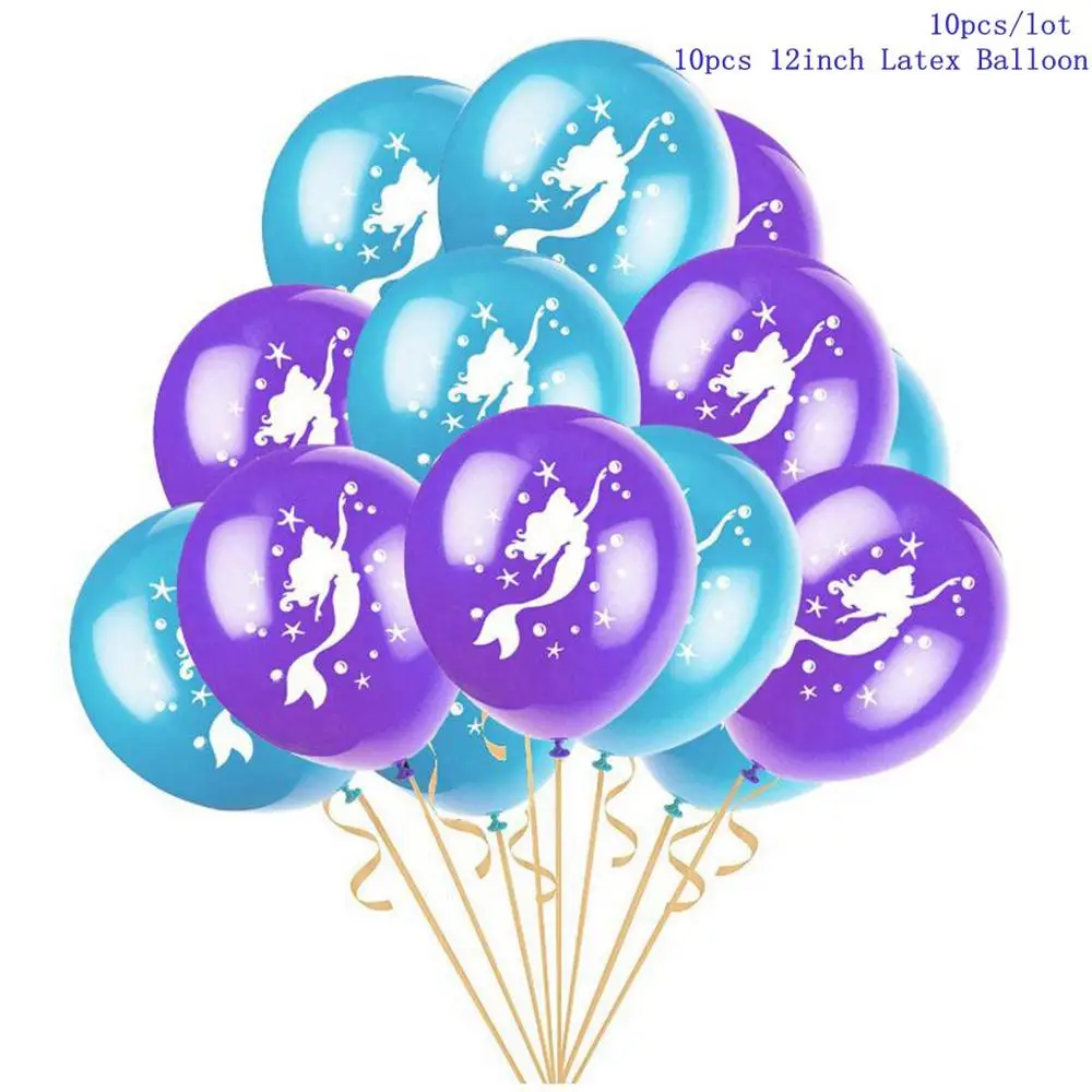 Mermaid Balloons 5 Taoup 1 шт. градиентный цвет блестки маленький брелок с хвостом русалки с днем рождения Русалка тема вечерние украшения для девочек детские украшения - Цвет: Mermaid Balloons 5