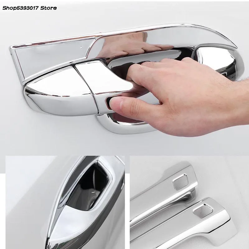 

ABS Chrome Car Door Handle Cover Door Handle Outer Bowl Protective Trim Car Accessories For Kia Sportage QL 2017 2018 2019