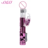 OLO Telescopic Rotating Bead Rabbit Vibrator Sex Toys USB Rechargeable Butterfly Vibrator Dildo Dual Vibration Vibrator Wand 1