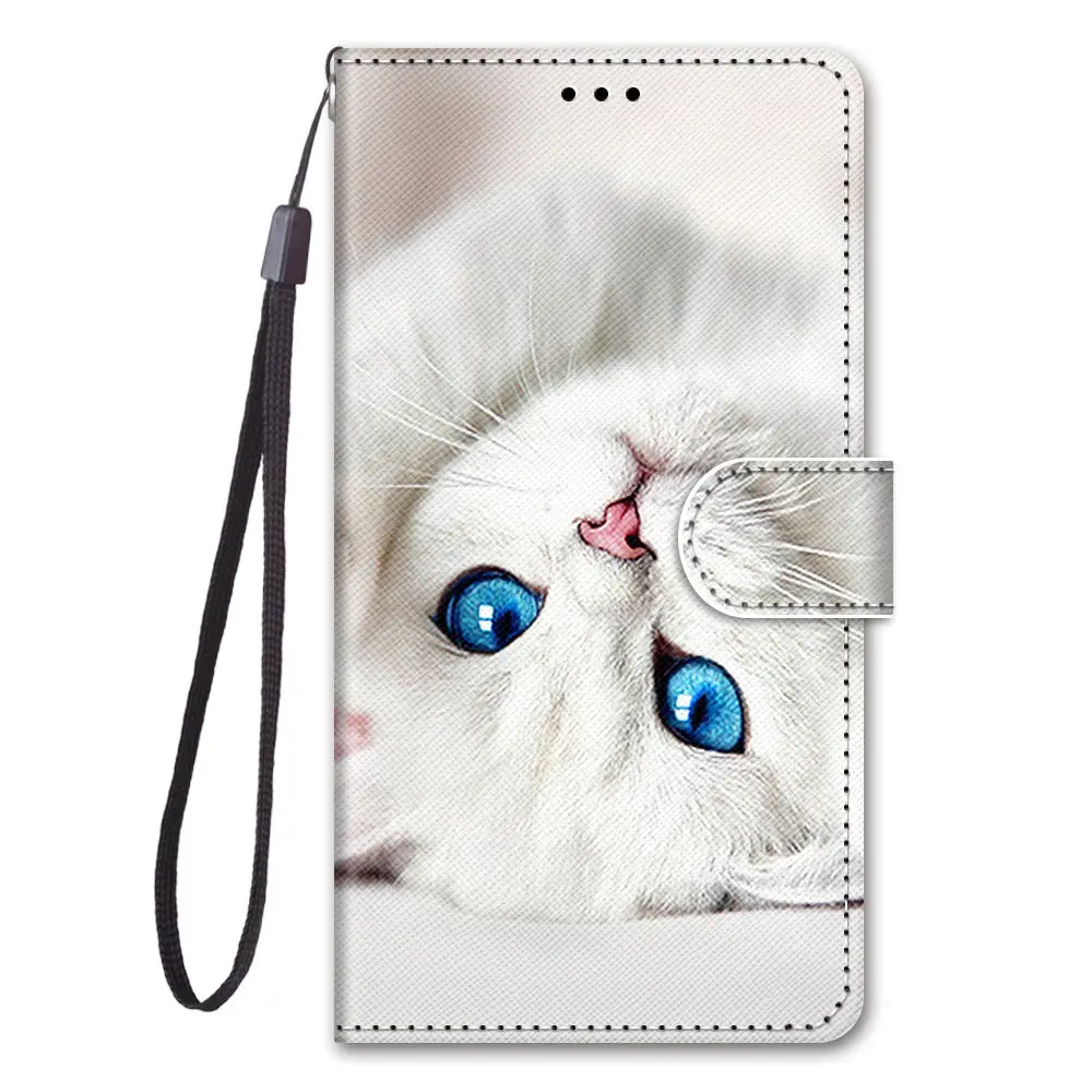 Lion Cat Butterfly Painted Flip Leather Phone Case For Huawei Honor 8 9 10 Lite Mate 20 Lite Wallet Card Holder Stand Book Cover phone dry bag Cases & Covers