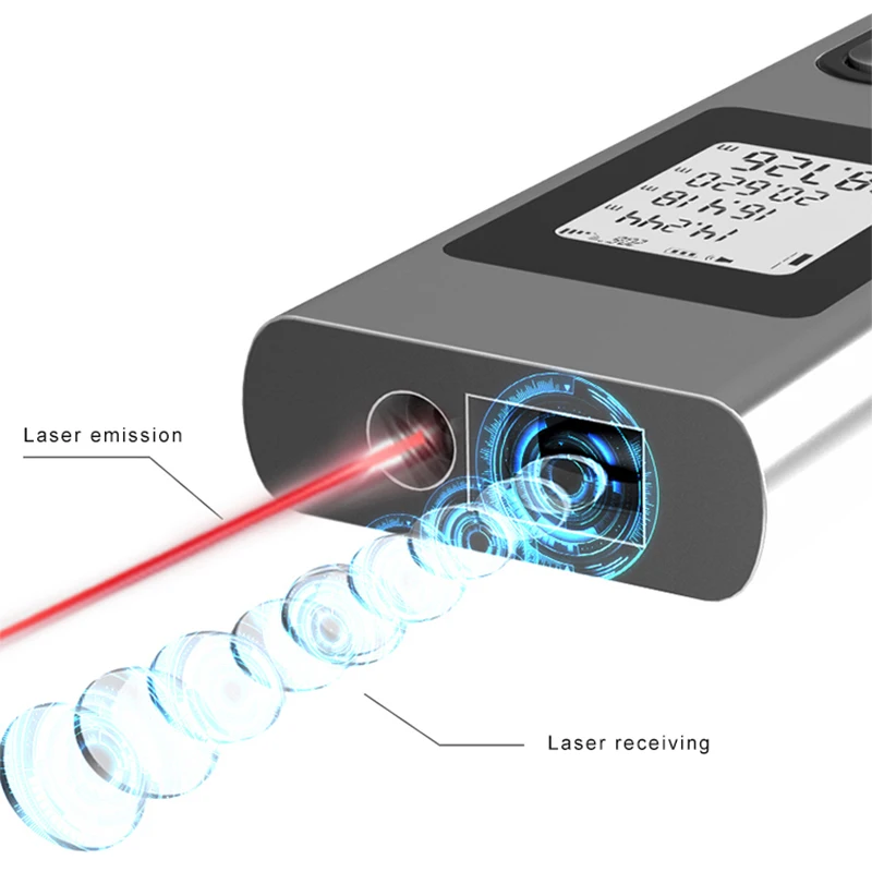 JRTMFG New Laser Rangefinder 40m Mini USB Aluminum Alloy Materia Laser Distance Meter Laser Tape Measure Range Finder LA01 JRTMFG New Laser Rangefinder 40m Mini USB Aluminum Alloy Materia Laser Distance Meter Laser Tape Measure Range Finder LA01
