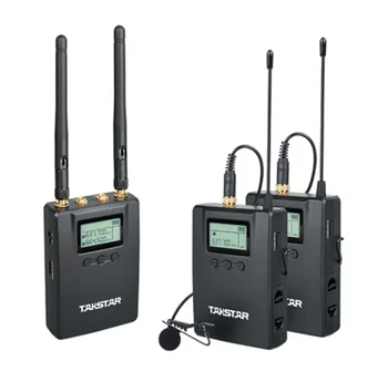 

Takstar SGC-200W Wireless Recording Microphone Mic for Smartphone DSLR 30 meters UHF 2 channels News Interview Studio Equipment