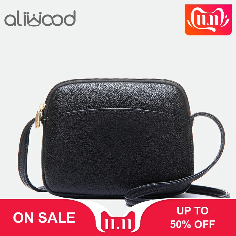 

Aliwood Simple Leather Women Shoulder Messenger Bag Fashion Cute Small Flap Ladies Crossbody Bag Handbag Purse Bolsas Feminina