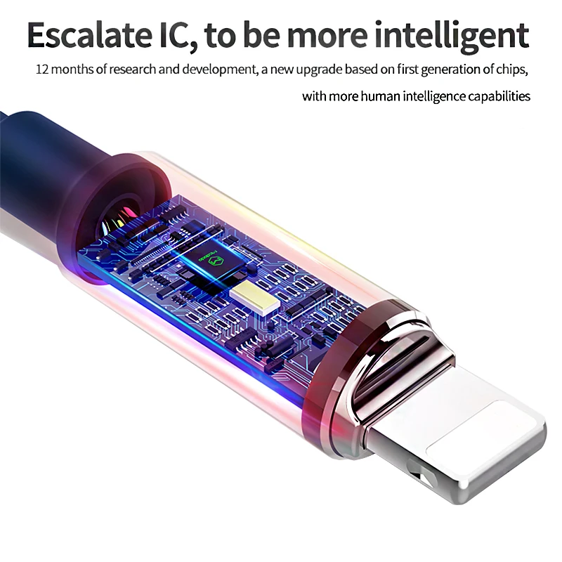 USB кабель зарядный Mcdodo со светодиодной подсветкой 2 А для iPhone 12 Pro XS Max XR X 8 7