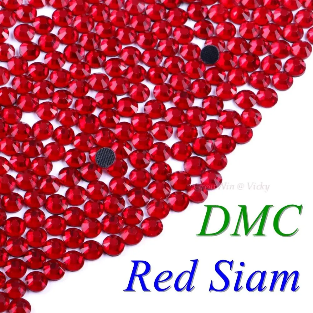 Все размеры! Стразы DMC для горячей фиксации красные стразы Siam SS6 SS10 SS16 SS20 SS30