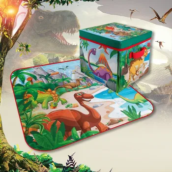 

Baby Play Mat 0.5cm Thick Crawling Mat Cartoon Dinosaur Baby Carpet Rug Toys Storage Box Developing Mat For Children Game Pad
