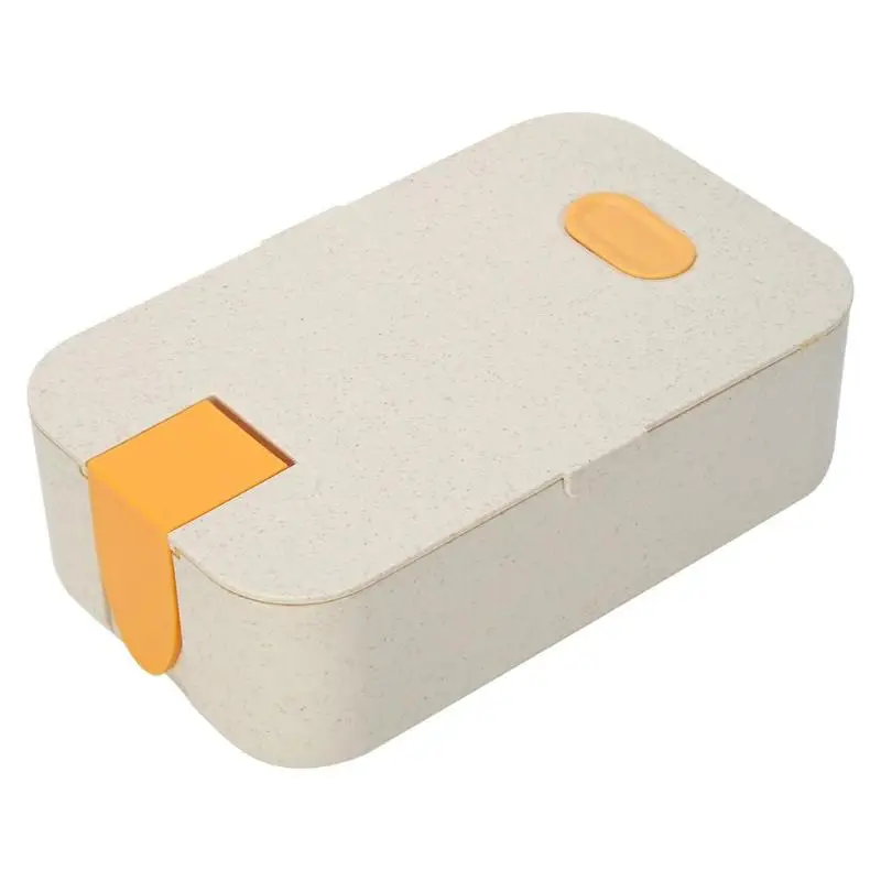 Разлагаемый однослойный Bento коробка Пшеничная солома Ланч герметичный свежий микроволновая печь Нагревательный ящик с мобильного телефона стойки