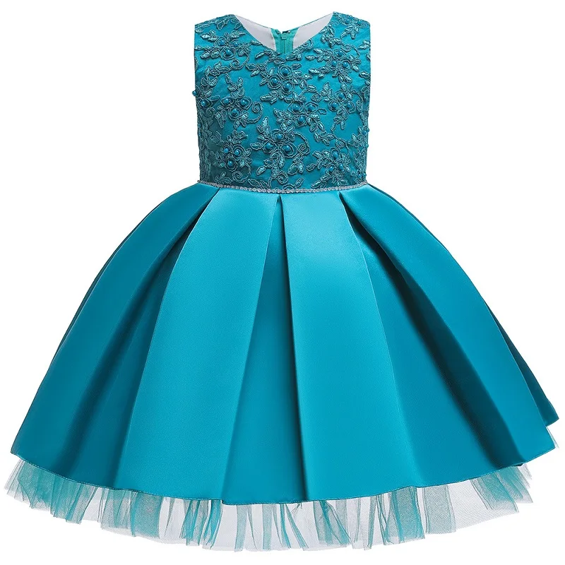 

New Girls Dress For Girls Beaded High-end Elegant Princess Dress Children Birthday Evening Party Dress Baby Girls Baptism Dress