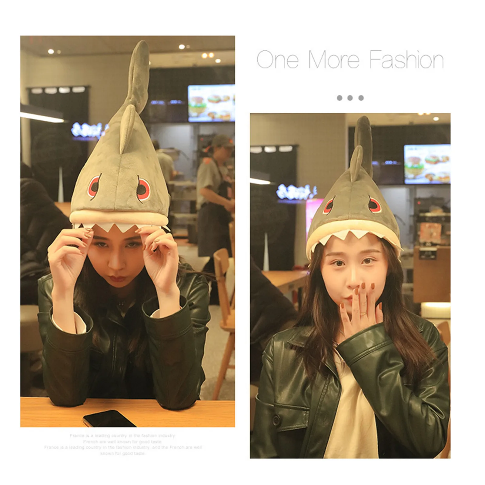 1pc Cute Funny Shark Hat Plush Toy Moving Electric Music Hat Animal Creative Birthday Gift Costume Novelty For Children