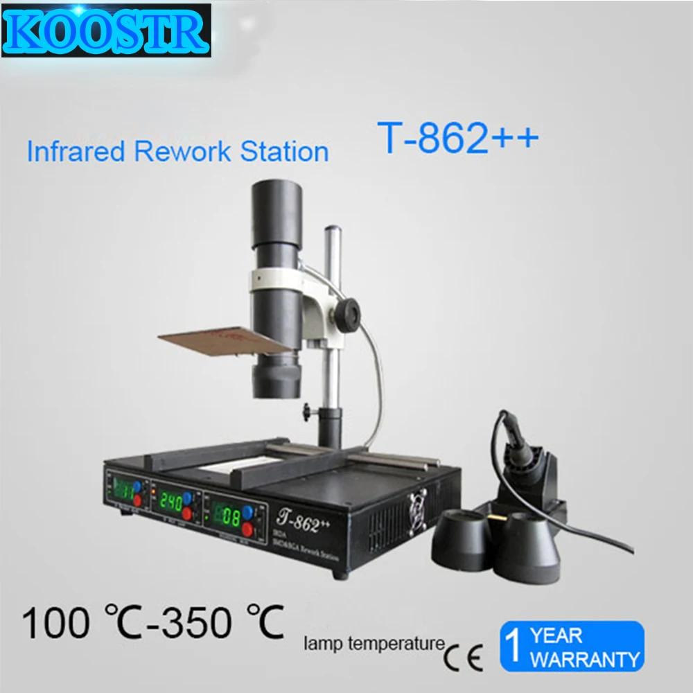 

Hot Sell PUHUI T-862++ BGA Rework Station IRDA Soldering Welder T862++ Infrared SMT SMD IRDA BGA Welder T-862 Upgraded version