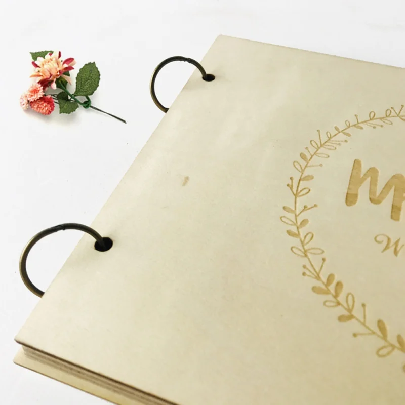 Свадебные деревянные принадлежности, портативная книга для подписи MR& MRS, свадебная уникальная романтическая книга для подписи, 10 страниц