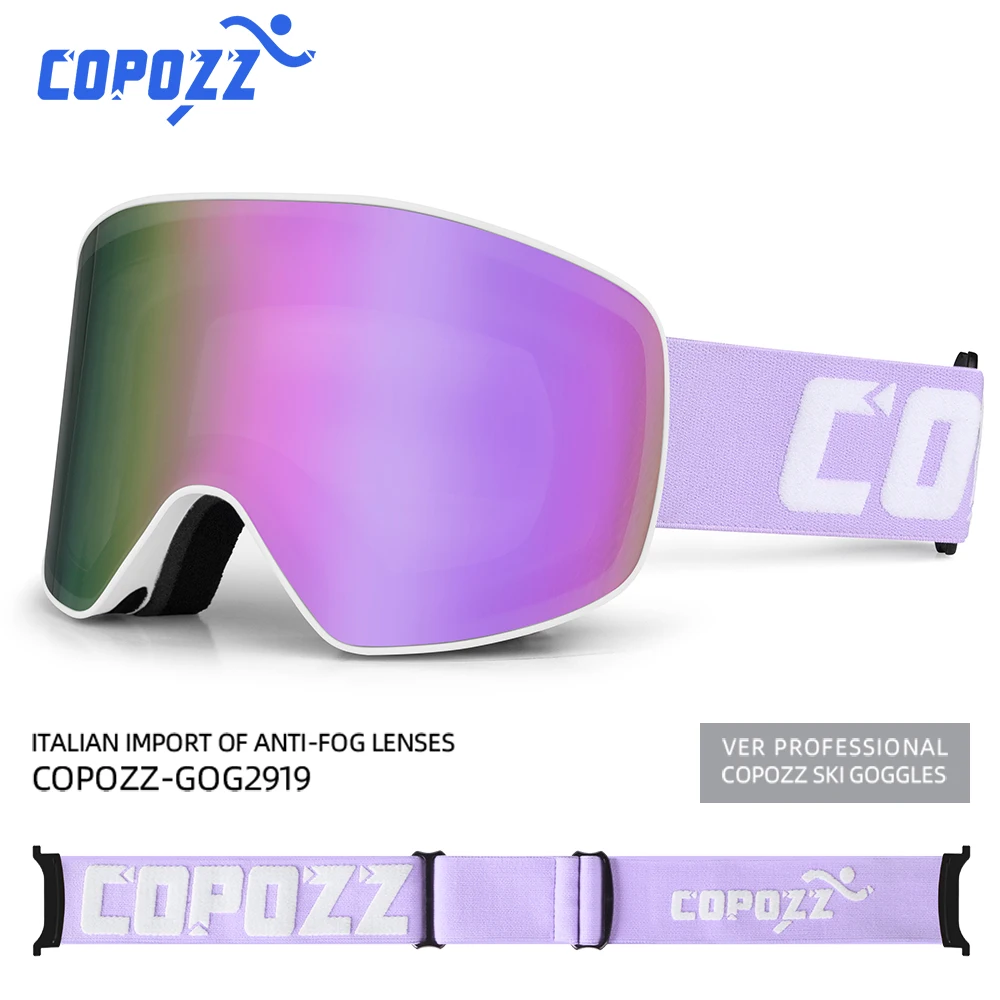 Polarized Ski Goggles Set COPOZZ S1 Magnetic Snowboard OTG UV400 Skiing Goggles … 