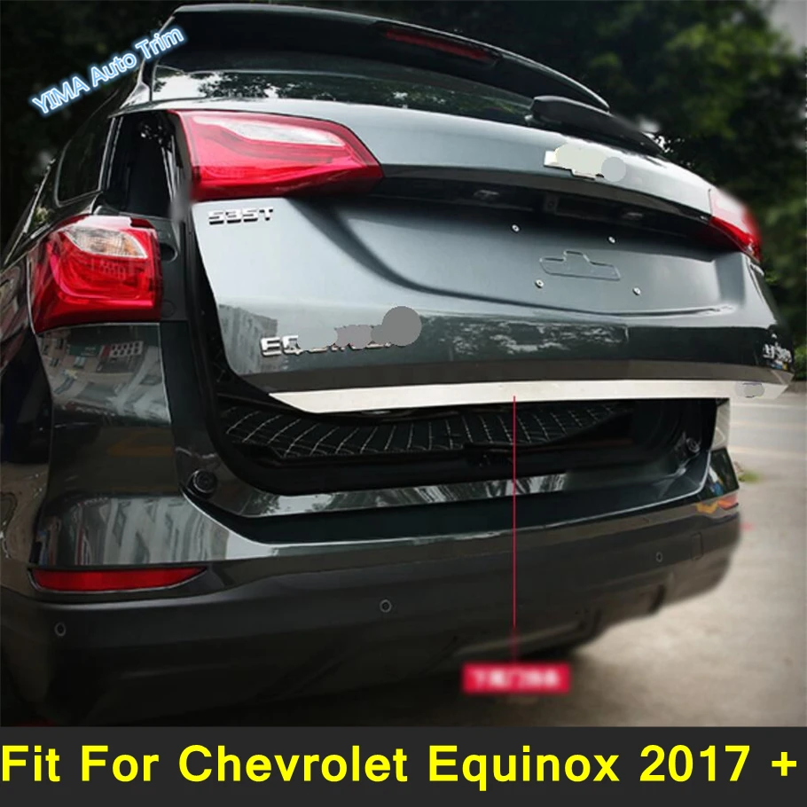 

Lapetus Car Styling Rear Tail Trunk Tailgate Lid Door Protector Strip Sill Cover Trim Fit For Chevrolet Equinox 2017 - 2022