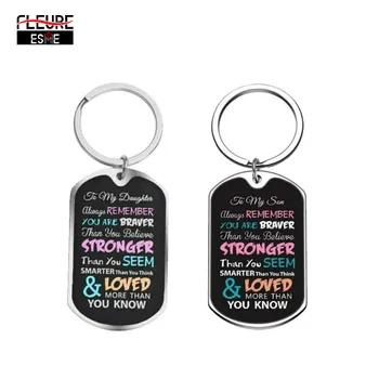 

To My Son Daughter Keychain Gifts From Dad Mom Birthday Gifts for Kids Teen Girls First Day of School Motivational Gifts