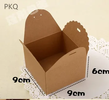 

50pcs Small Sweet Gift Box,Brown Kraft Paper Box,Wedding Candy Packaging Box,DIY Cookie Chololate Party Favor Boxes