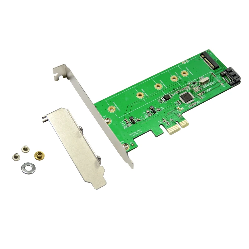 PCI-E к M.2 NGFF+ SATA 3,0 6 ГБ карта Гибридный HDD SDD контроллер Поддержка RAID 0 1
