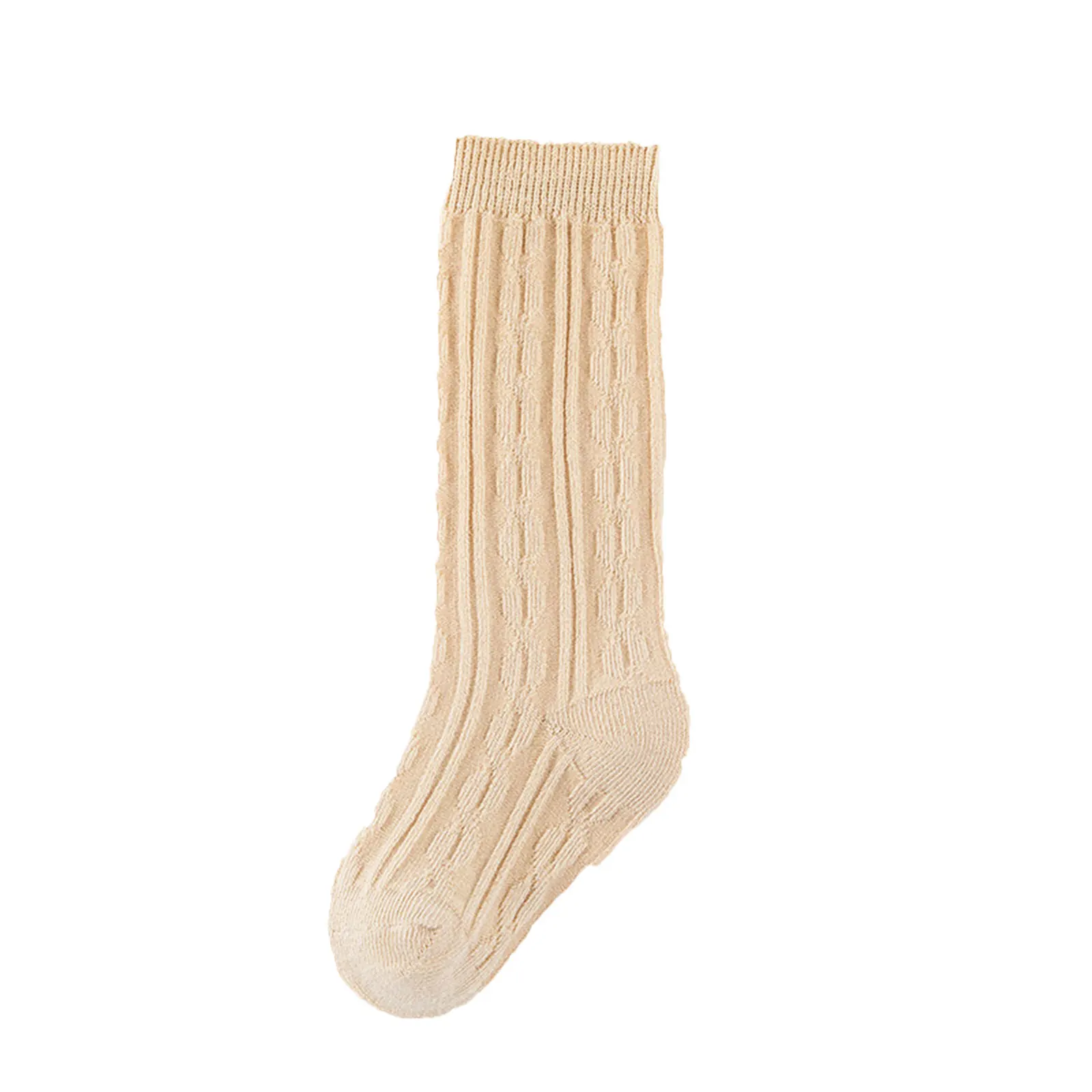 1-5Years Kids Knitting Socks Spring Summer Sock Unisex Sports Sleep Home Over-Knee Solid Color