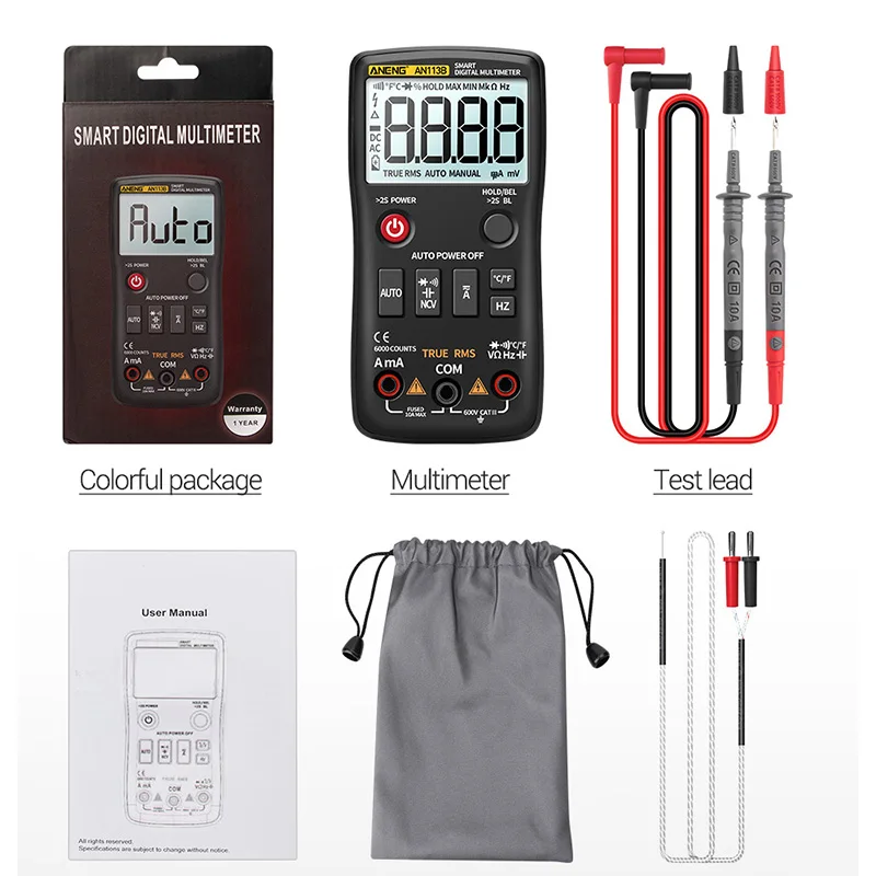 

Smart Multimeter High-precision Full-Automatic Multi-function Anti- Electrician Maintenance Digital Display Meter