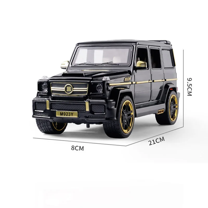 Модель автомобиля из 1:24 сплава Big G G65, модифицированная модель внедорожника, модель внедорожника, игрушки для моделирования, звук и светильник, модель двери