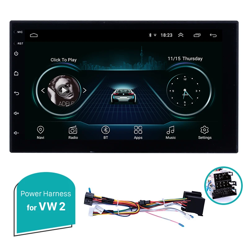for VW cable 80016 Seicane Универсальное автомобильное радио для TOYOTA COROLLA Camry бренд Land Cruiser Hilux PRADO RAV4 Android 8,1 gps мультимедийный плеер головное устройство - Цвет: for VW cable 80016