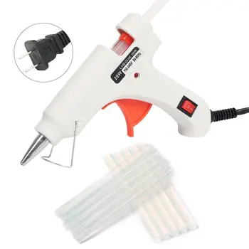 

20W 220V Hot Melt Glue Gun with 10pcs Glue Stick Industrial Mini Guns Thermo Electric Heat Temperature Repair Tools
