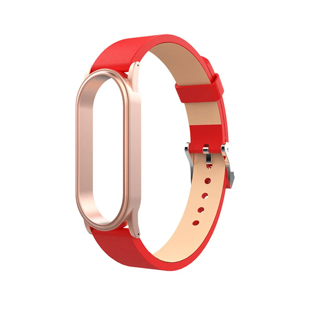 HIPERDEAL Замена кожаный ремешок, браслет+ металлический корпус для Xiaomi Mi Band 4 браслет вакуумная Кофеварка пряжка