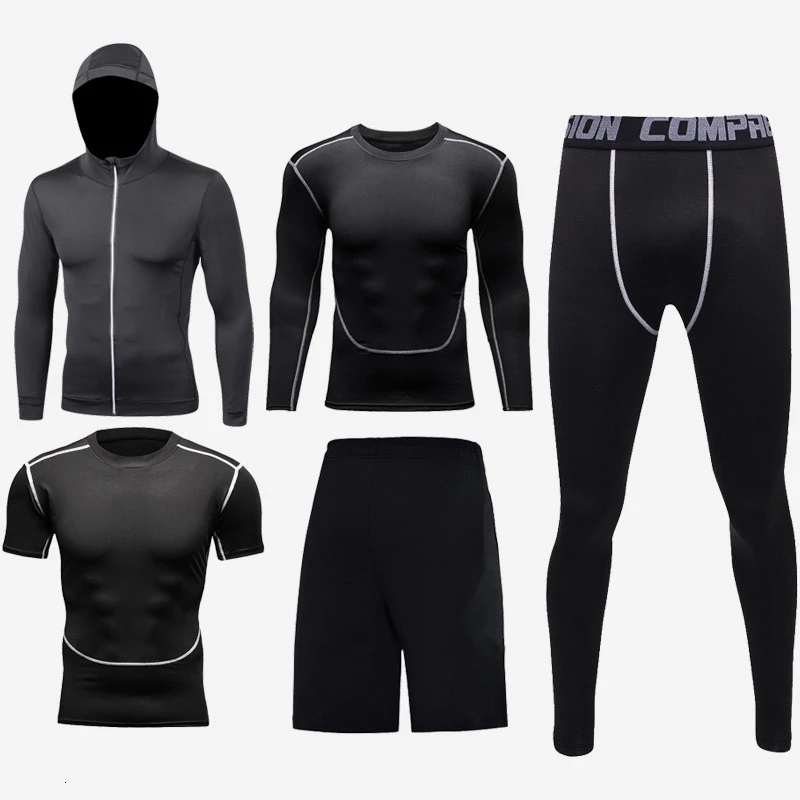 Men sportswear-5-3 Мужская спортивная Светоотражающая толстовка на молнии, спортивный костюм, Мужская эластичная дышащая одежда для пробежек, тренировок, фитнеса, тренажерного зала, спортивная одежда для бега - Цвет: Men sportswear-5-3