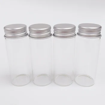 

40ml Decoration glass bottle tiny candy glass jars with Aluminum cap wishing bottle 30*80mm 20pcs/lot
