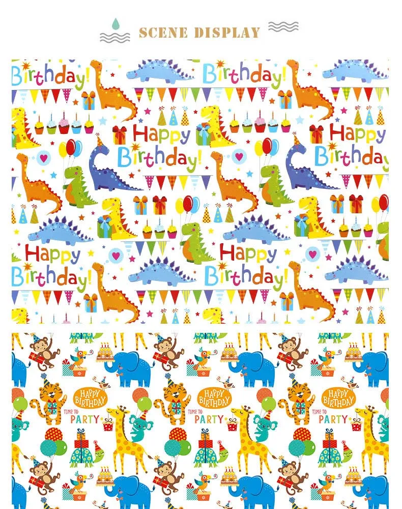 5 шт Рождественский подарок упаковочная бумага 50x70 см цветная Свадебная детская Фламинго Единорог подарок на день рождения упаковочная бумага