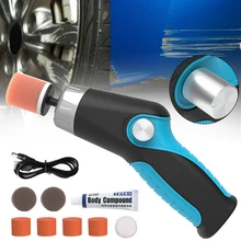Mini pulidora eléctrica para coche, pulidora de velocidad Variable de 60W, 8500RPM, con almohadillas de pulido